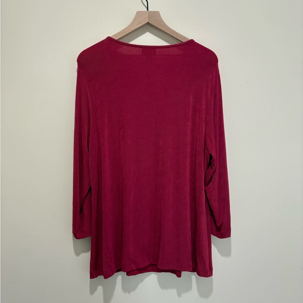 Chicos Travelers Raspberry Colored Top - Picture 5 of 5